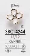SBC4244 Motivo De Flores Para Teñir El Botón De Metal