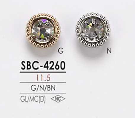 SBC4260 Botón de piedra de cristal
