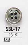 SBL17 Botón de 4 agujeros de concha de nácar negra, incoloro