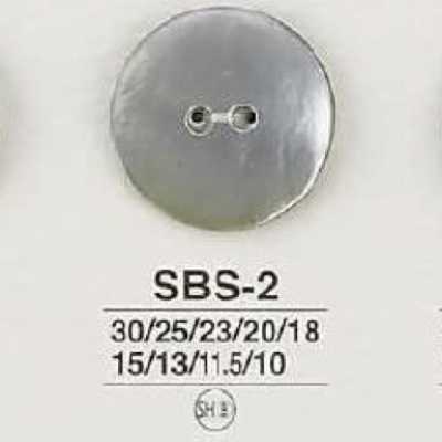 SBS2 Botón de concha de nácar negra de 2 agujeros