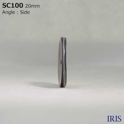 SC100 Botón Brillante De 2 Agujeros De Carcasa De Material Natural IRIS Foto secundaria