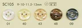 SC105 DAIYA BUTTONS Serie HYPER DURABLE resistente a impactos Botón de poliéster con aspecto de nácar