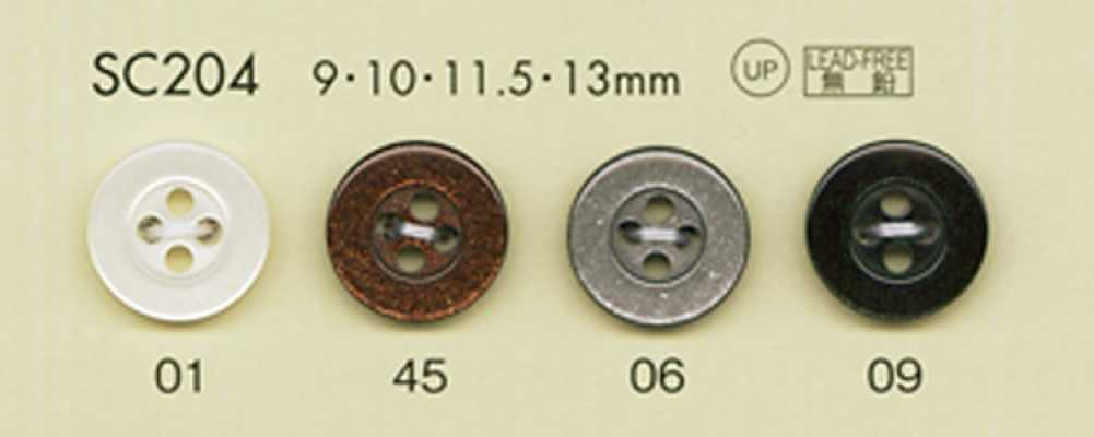 SC204 DAIYA BUTTONS Serie HYPER DURABLE resistente a los golpes Botón de poliéster con aspecto de concha