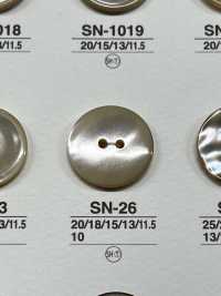 SN26 Material Natural Hecho De Takase Shell Botón Brillante De 2 Agujeros IRIS Foto secundaria