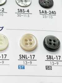 SNL17 Botón Incoloro Con 4 Agujeros Delanteros Hecho De Takase Shell IRIS Foto secundaria
