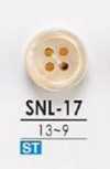 SNL17 Botón de concha Takase incolora de 4 agujeros