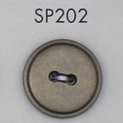 SP202 Botón chapado en resina ABS