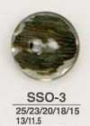 SSO3 Botón brillante de dos agujeros de material natural de concha