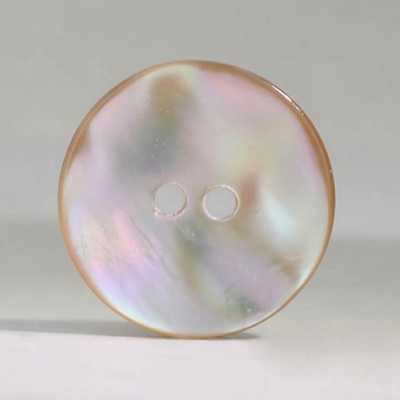 SSO3 Botón brillante de dos agujeros de material natural de concha