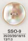 SSO9 Botón brillante de concha natural de 2 agujeros