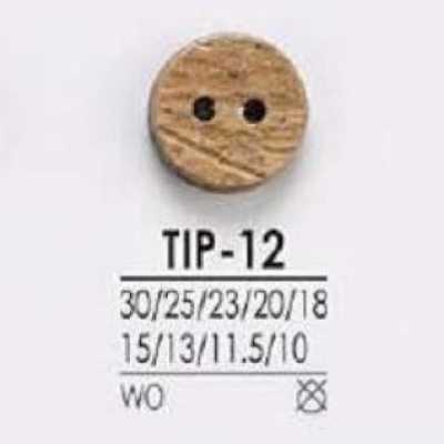 TIP12 Botón de madera de dos agujeros para coser
