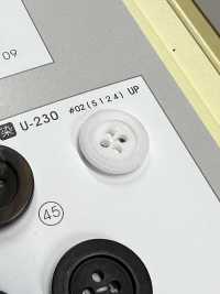 U230 [Estilo Buffalo] Botón De 4 Agujeros, Brillante, Con Borde, Para Teñir NITTO Button Foto secundaria