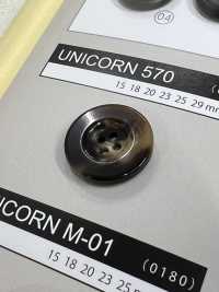 UNICORN570 [Estilo Buffalo] Botón De 4 Agujeros Con Borde Y Brillo NITTO Button Foto secundaria