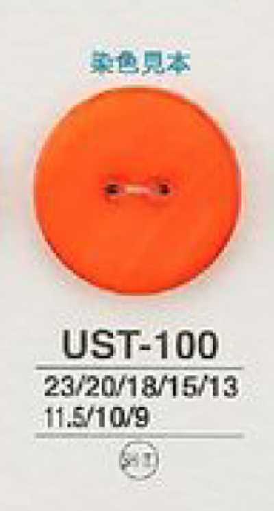 UST100 Botón de concha teñida de 2 orificios de material natural