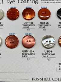 UST17K Botón De Concha De 4 Conchas Teñidas En Material Natural IRIS Foto secundaria