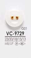 VC9729 Botón de ojal de dos agujeros para teñir