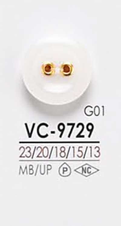 VC9729 Botón de ojal de dos agujeros para teñir