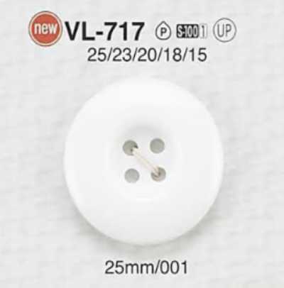 VL717 Botón de resina de poliéster de 4 orificios