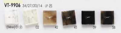 VT9906 Botón de resina de poliéster de dos agujeros para coser
