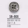 SB505 Botón de concha de nácar negra de 4 agujeros