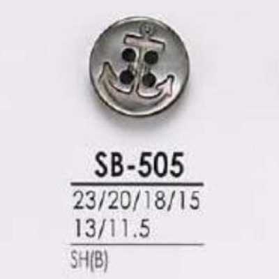 SB505 Botón de concha de nácar negra de 4 agujeros