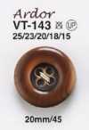 VT143 Botones estilo veta de madera para chaquetas y trajes