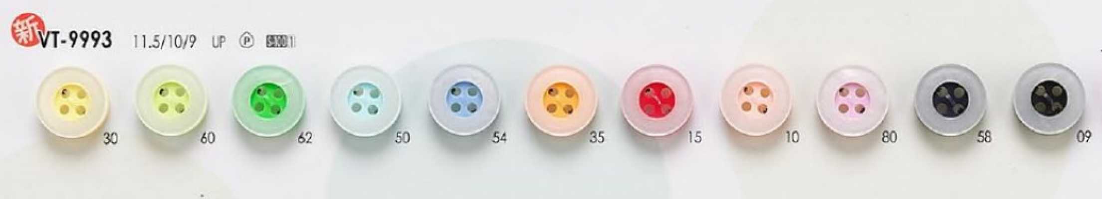 VT9993 Botones coloridos para camisas, polos y prendas ligeras