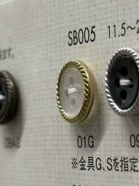 SB005 Botón De 4 Agujeros De Resina De Poliéster/latón DAIYA BUTTON(DAIYA BUTTON) Subfoto