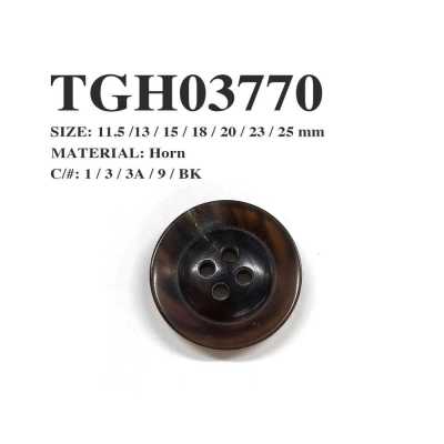 TGH03770 Botón de cuerno de búfalo original de cuatro agujeros