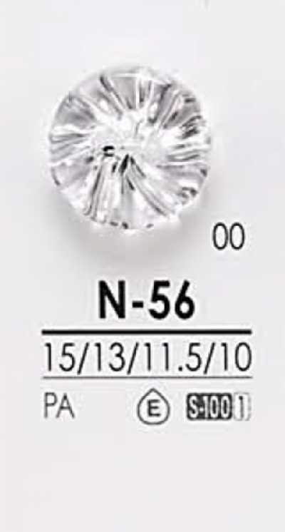 N56 Botón teñido con corte diamante