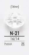 N21 Botón con corte de diamante