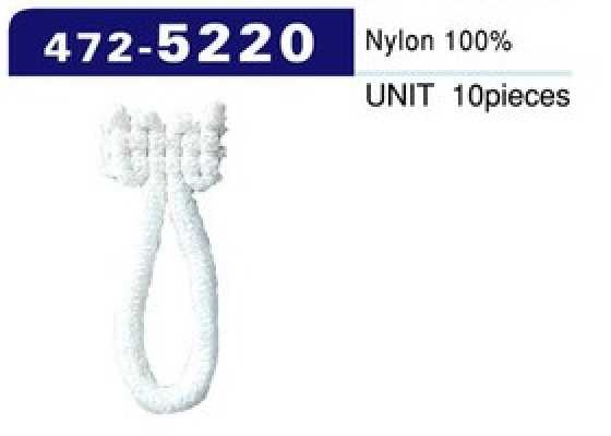472-5220 Botón de lazo de nailon afelpado tipo grande (cant. 10)