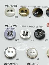 VC9799 4- Botón De Ojal Con Arandela Para Teñir IRIS Foto secundaria