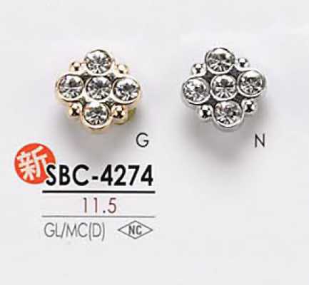 SBC4274 Botón de piedra de cristal