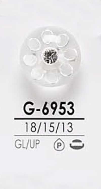 G6953 Botón de piedra de cristal estilo pin curl teñible
