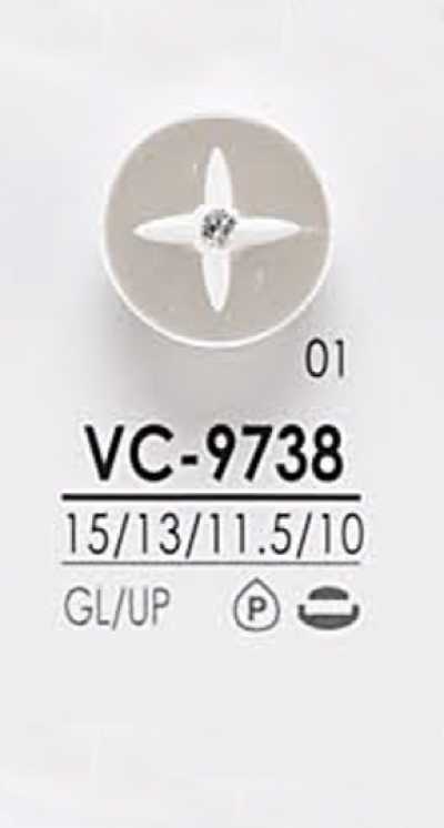 VC9738 Botón de piedra de cristal teñible estilo pin curl