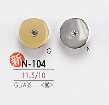 N104 Botón de piedra de cristal estilo Pin Curl