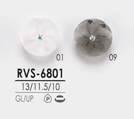 RVS6801 Botón de piedra de cristal estilo pin curl para teñir
