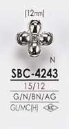 SBC4243 Botón De Metal Con Motivo Floral