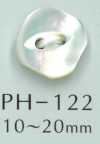 PH122 Botón cuadrado de concha ojo de gato