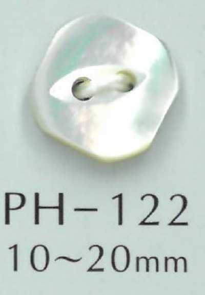 PH122 Botón cuadrado de concha ojo de gato