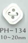 PH134 Botón De Concha En Forma De Diamante Con Borde De 4 Orificios