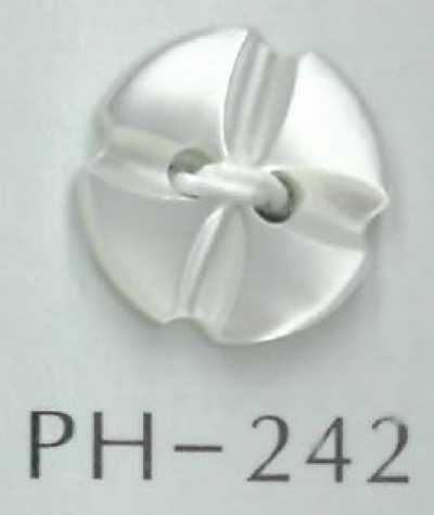 PH242 Botón de concha en forma de flor de 2 agujeros