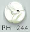 PH244 Botón de nácar con forma de flor de 2 agujeros