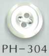 PH304 Botón de concha de borde biselado y 4 agujeros