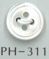 PH311 Botón de concha acanalado de 4 agujeros