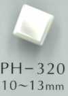 PH320 Botón De Concha En Forma De Diamante Con Patas De Metal