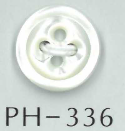PH336 Botón de concha estilo trébol de 4 agujeros