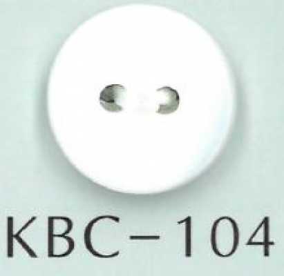 KBC-104 BIANCO Botón plano de concha de 2 agujeros