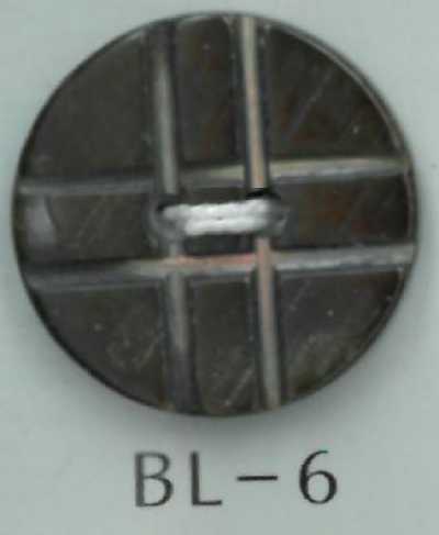 BL-6 Botón de concha de 2 agujeros en cruz